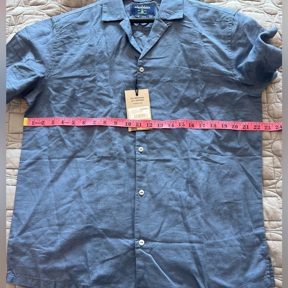 chubbies THE BLUE BERRYMORE LINEN SUNDAY SHIRT - Picture 13 of 16